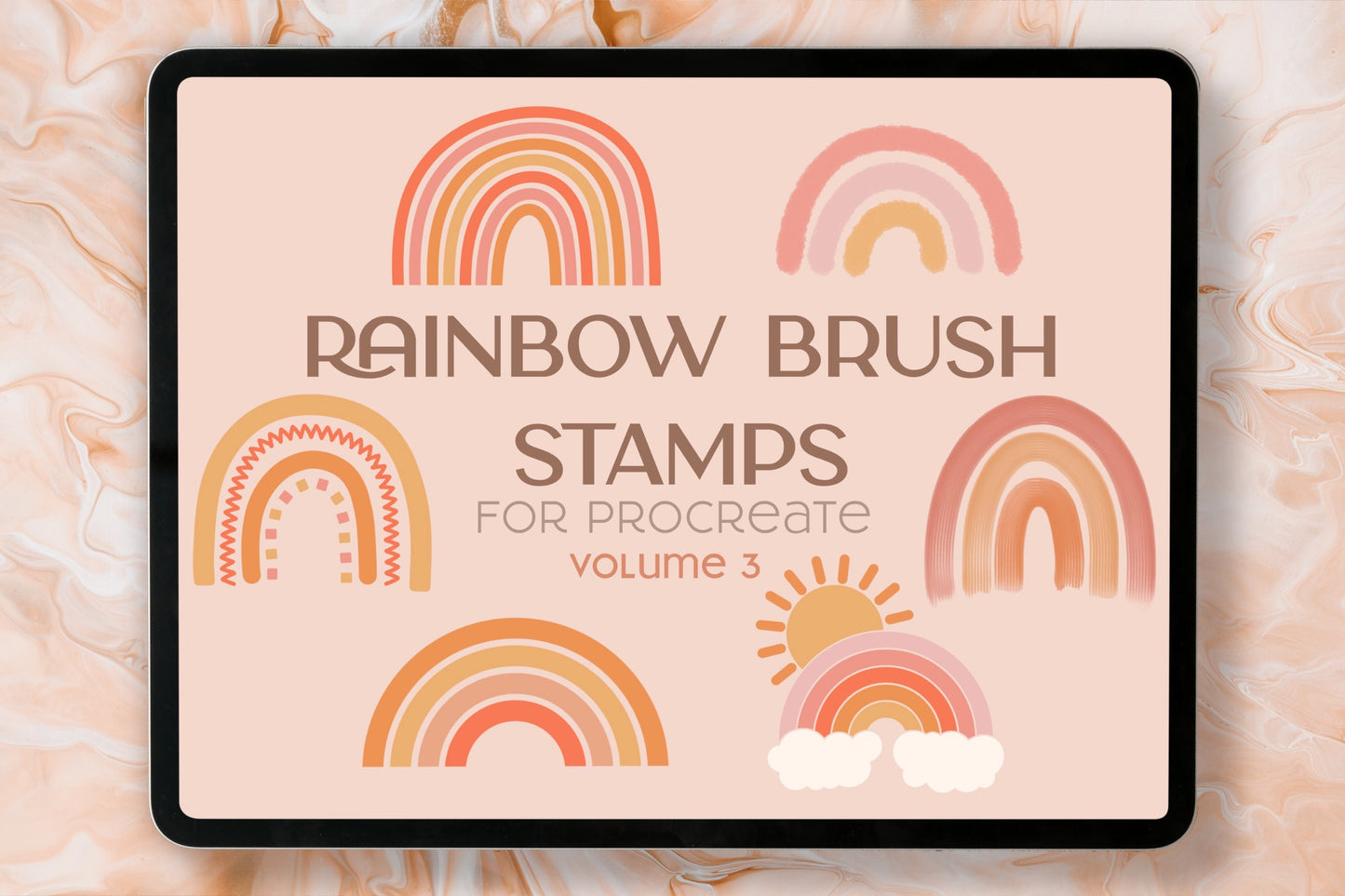 Rainbow Procreate Brush Stamps Vol. 3