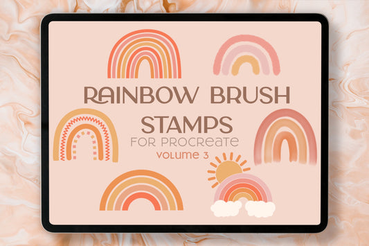 Rainbow Procreate Brush Stamps Vol. 3
