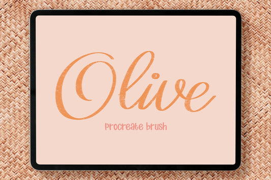 Olive Procreate Lettering Brush