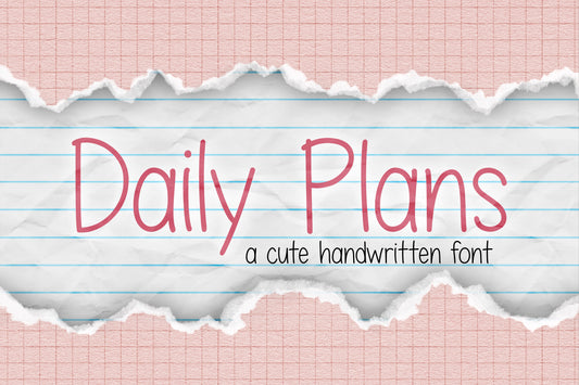 Daily Plans Handwritten Font
