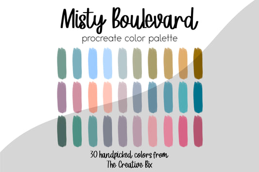 Misty Boulevard Procreate Palette