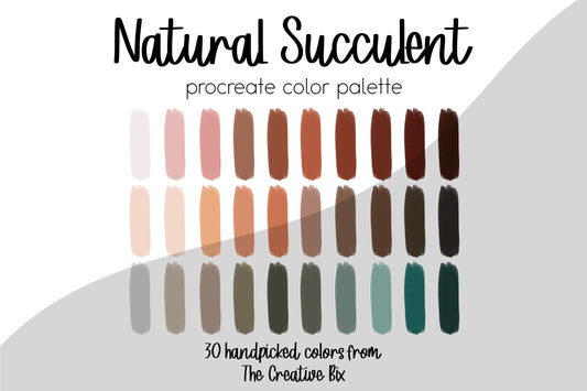 Natural Succulent Procreate Palette