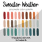 Sweater Weather Procreate Palette
