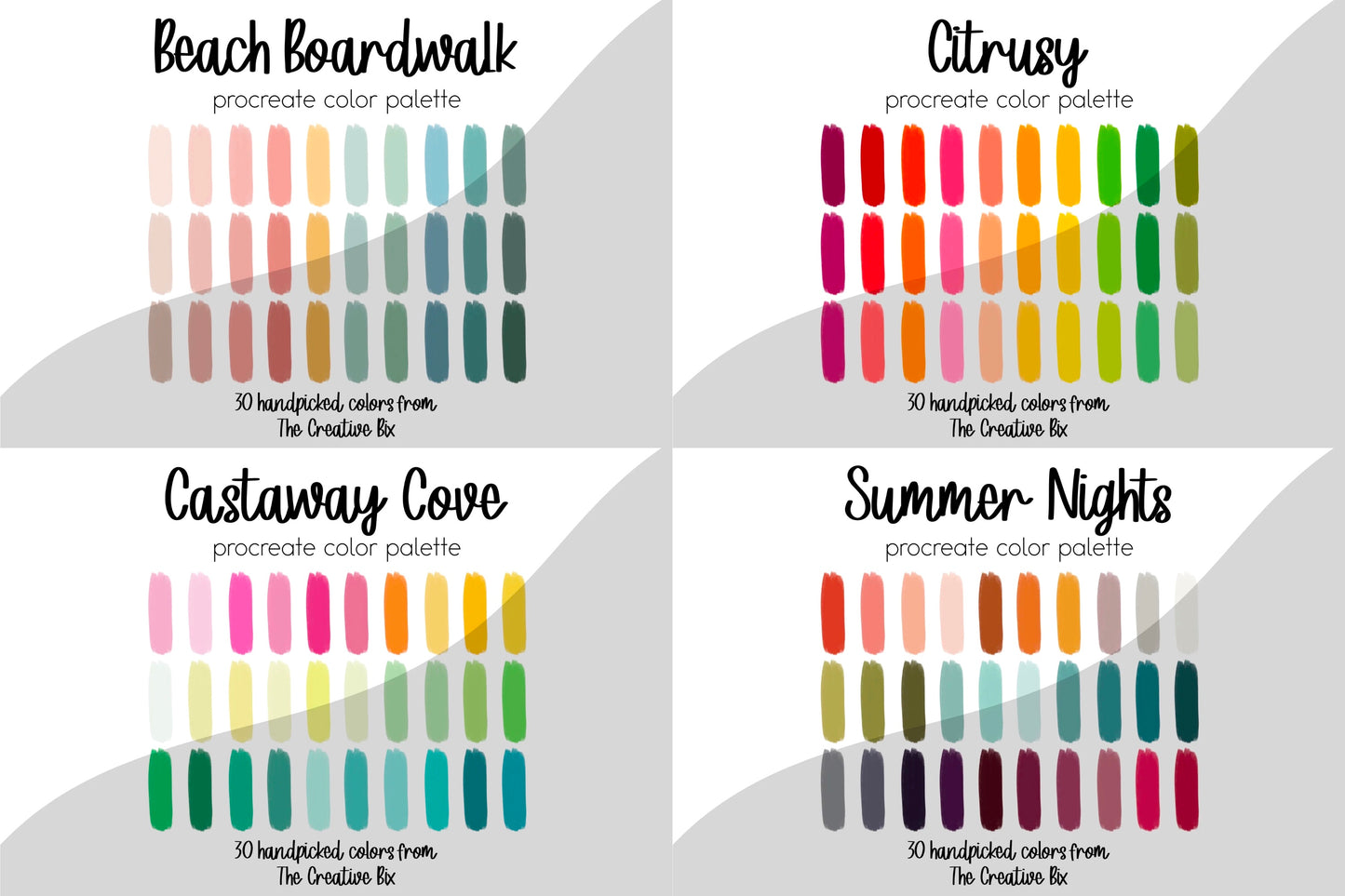 Summertime Procreate Palette Bundle | 420 Colors!