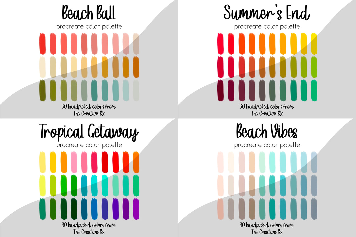 Summertime Procreate Palette Bundle | 420 Colors!