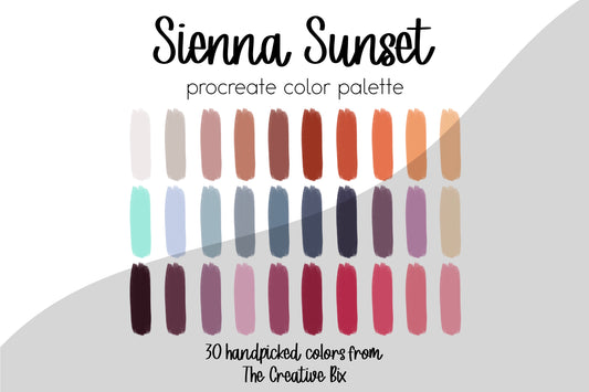 Sienna Sunset Procreate Palette
