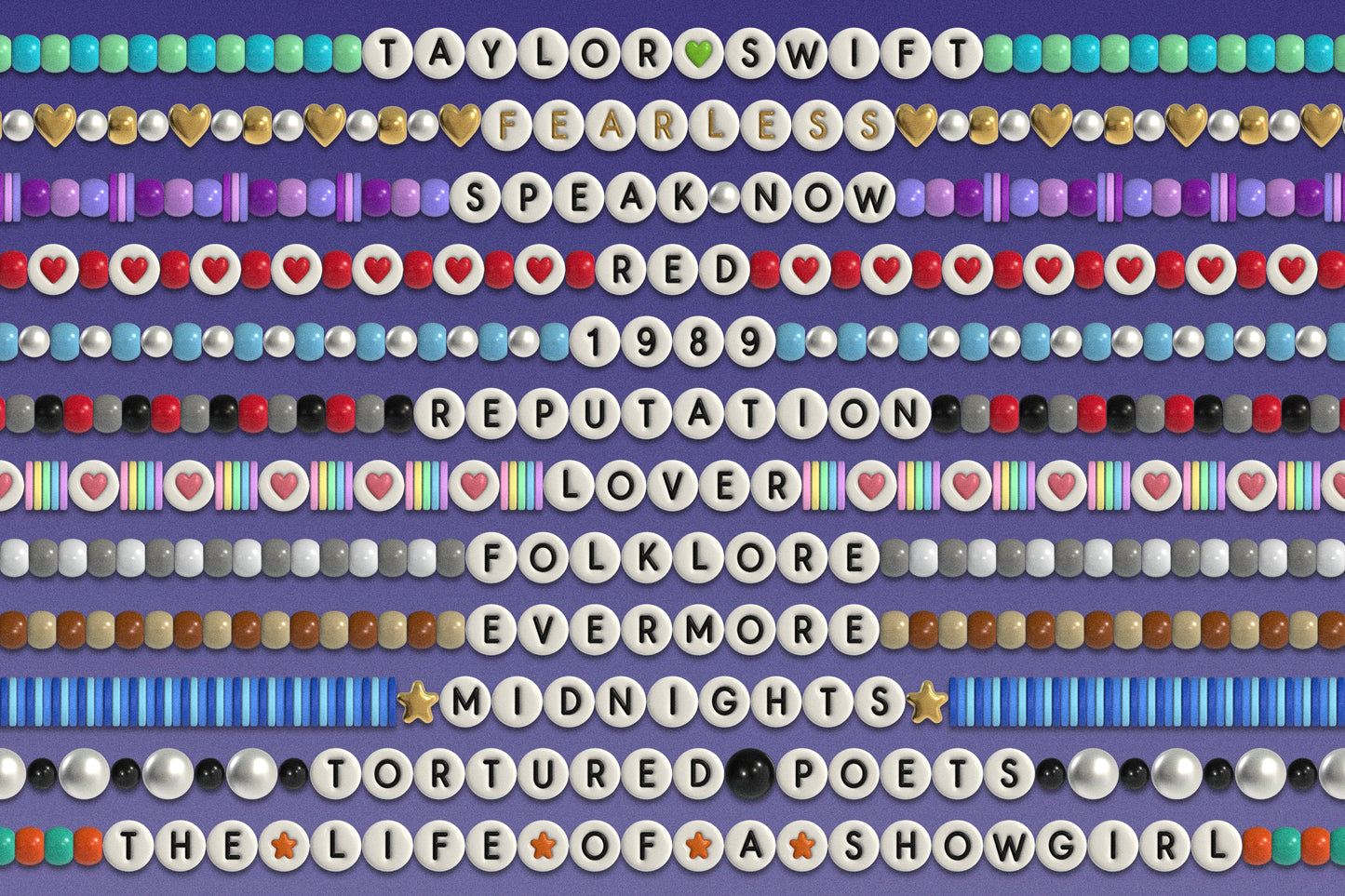 Friendship Bracelet 3D Font