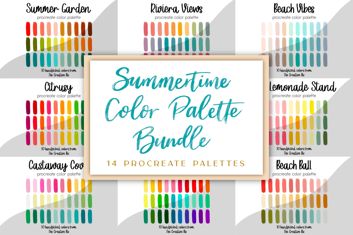 Summertime Procreate Palette Bundle | 420 Colors!