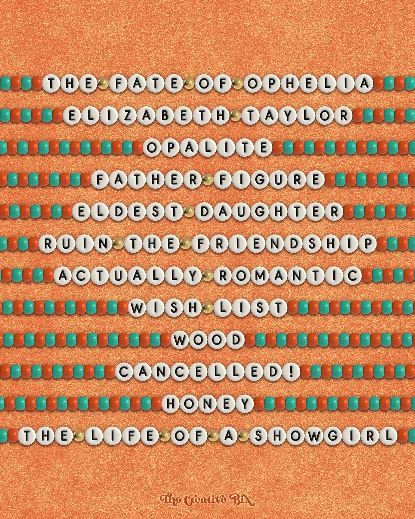 Friendship Bracelet 3D Font
