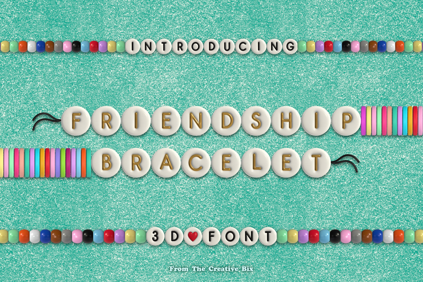 Friendship Bracelet 3D Font