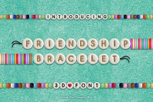 Friendship Bracelet 3D Font