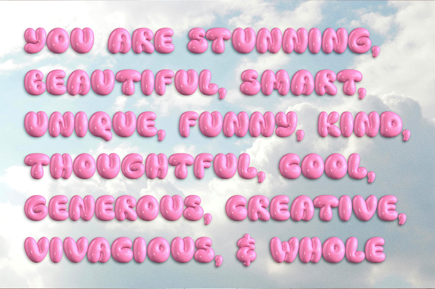 Popular | Bubbly 3D SVG Color Font