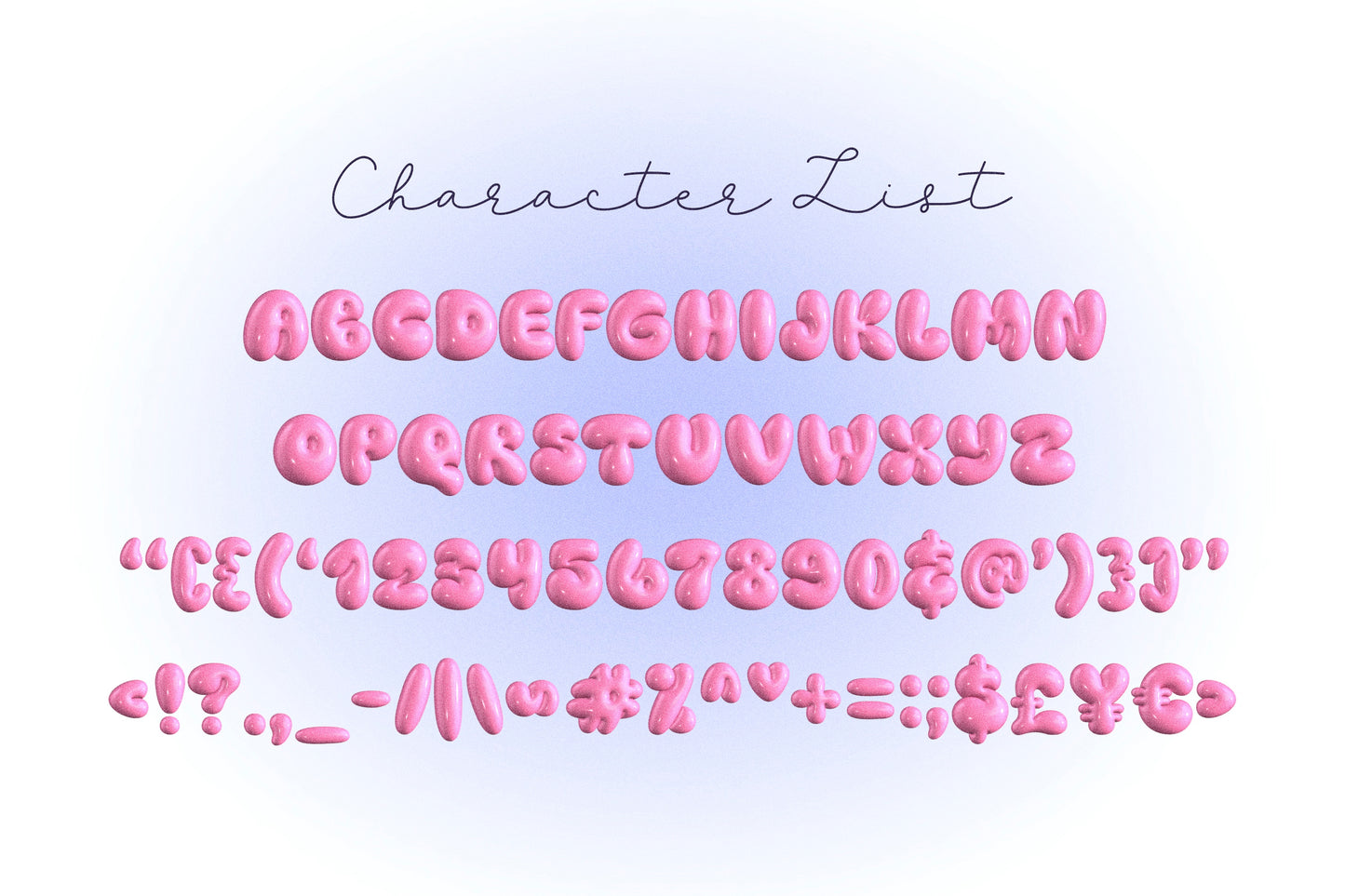 Popular | Bubbly 3D SVG Color Font