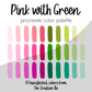 Pink with Green Procreate Palette