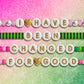 Friendship Bracelet 3D Font