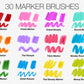 Primary Marker Brushes for Procreate