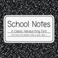 School Notes Handwritten Font