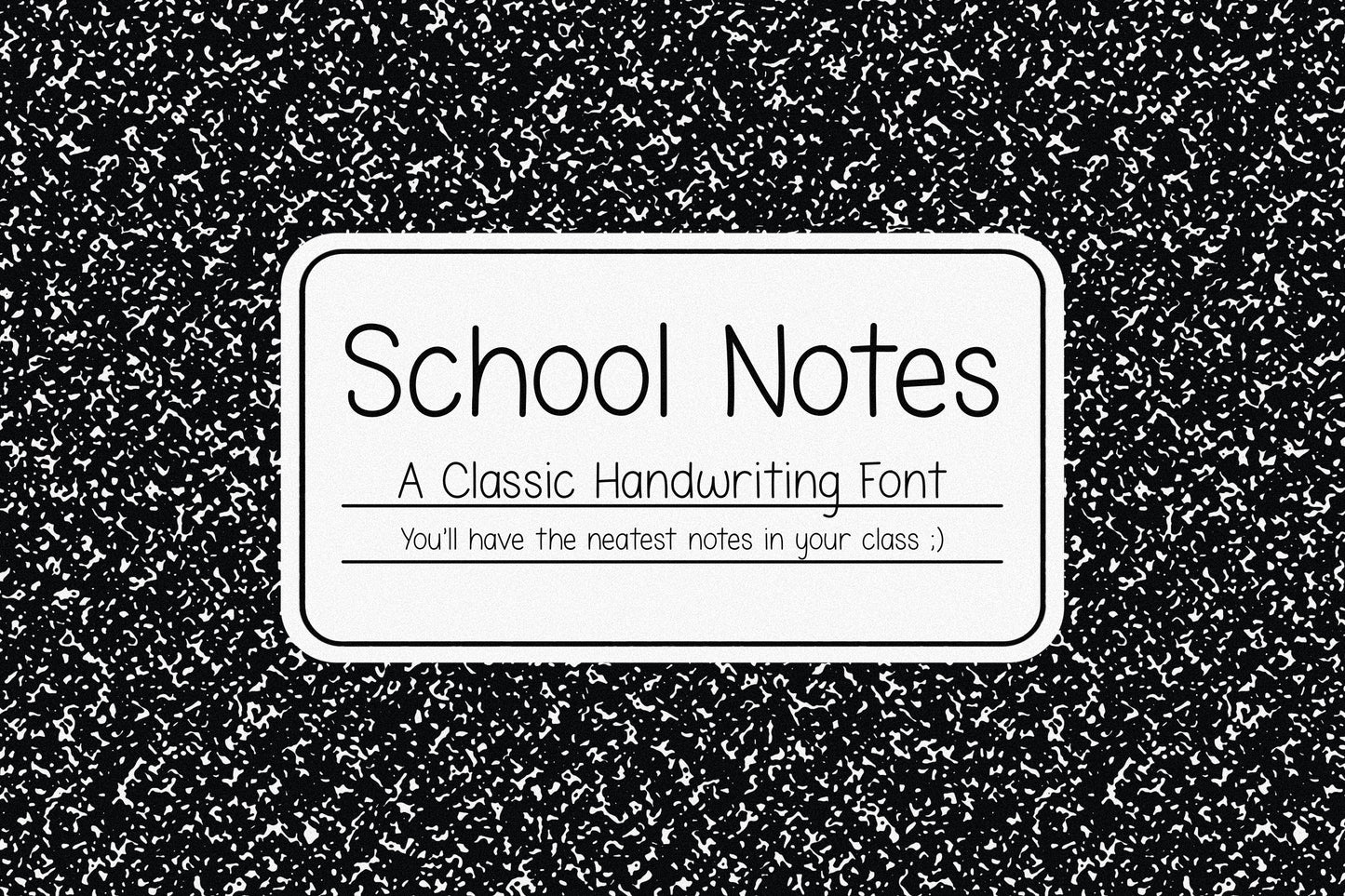 School Notes Handwritten Font