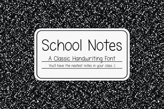 School Notes Handwritten Font