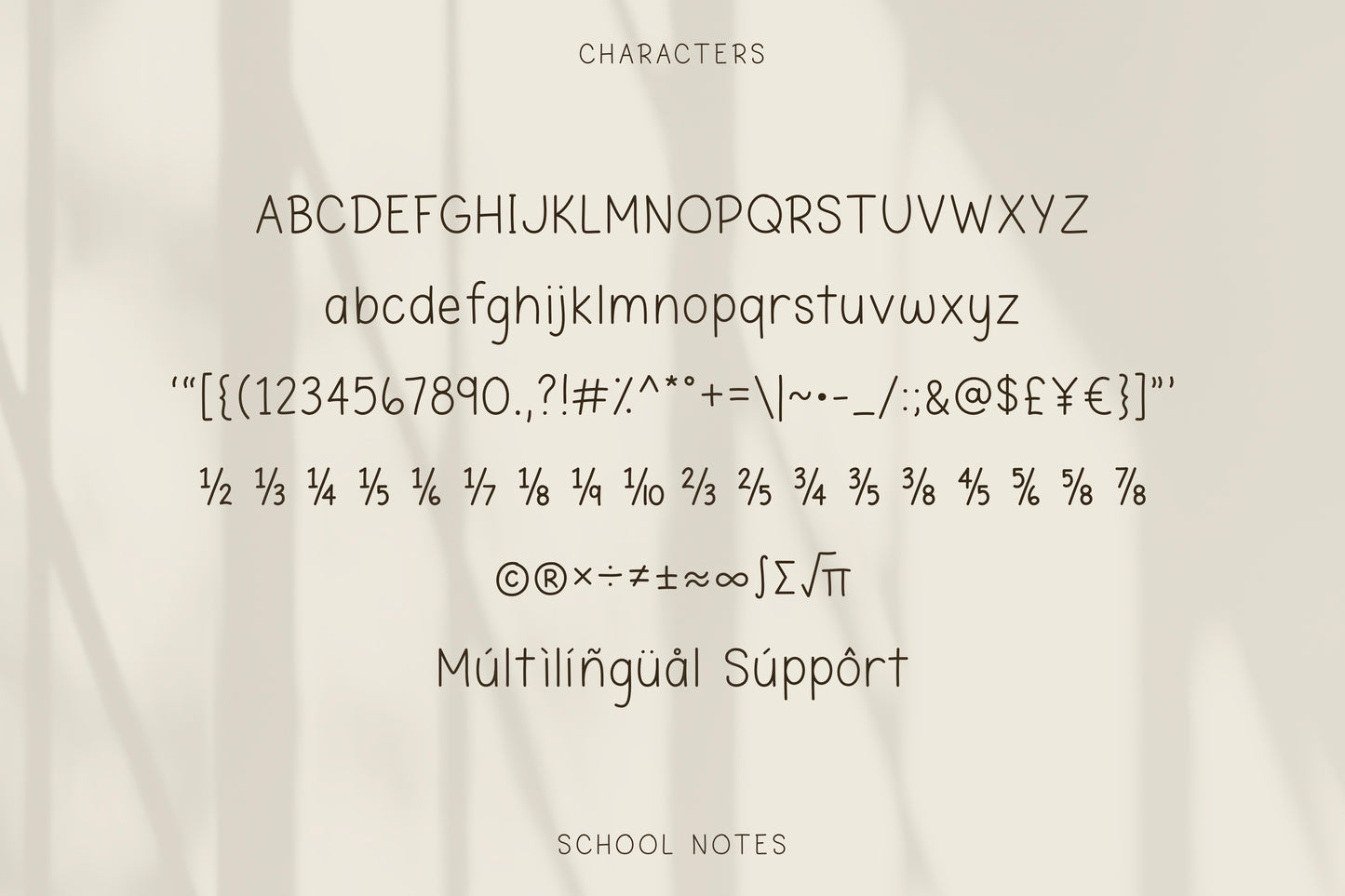 School Notes Handwritten Font