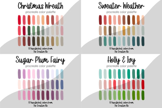 Winter Procreate Palette Bundle (420 Colors!!!)