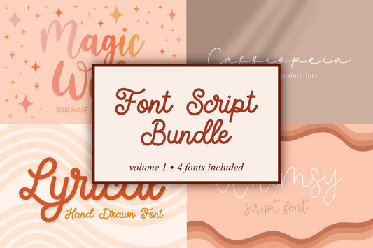 Script Font Bundle | Vol. 1 | 4 Fonts