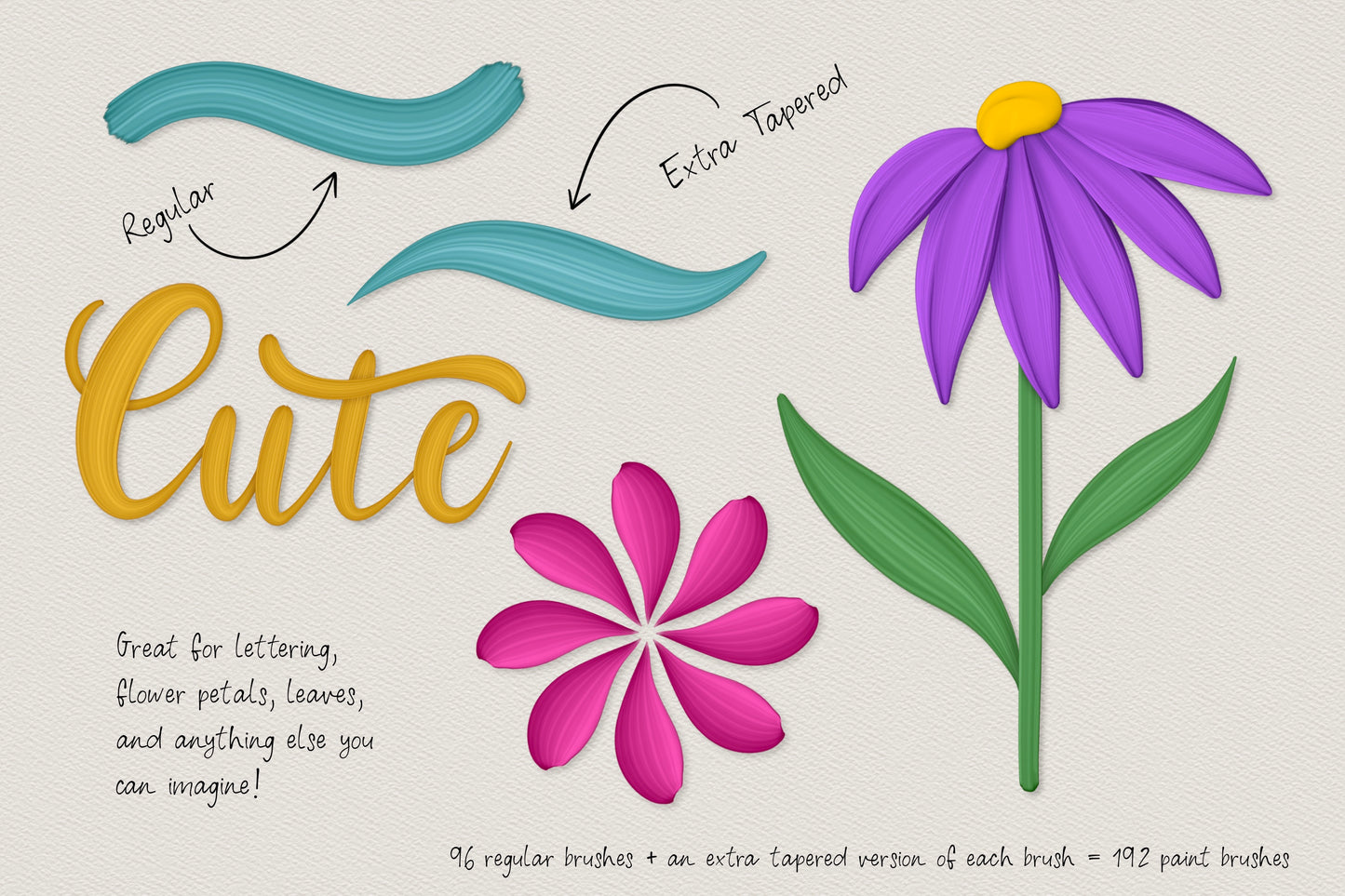 Thick Paint Brushes for Procreate
