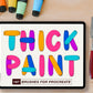 Thick Paint Brushes for Procreate