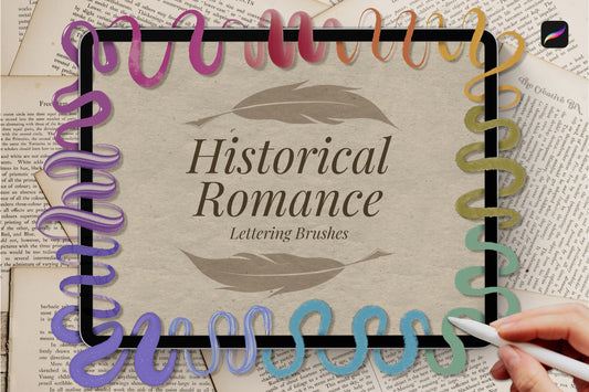 Historical Romance Lettering Brushes for Procreate