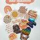 Rainbow Heart Raindrops Sticker