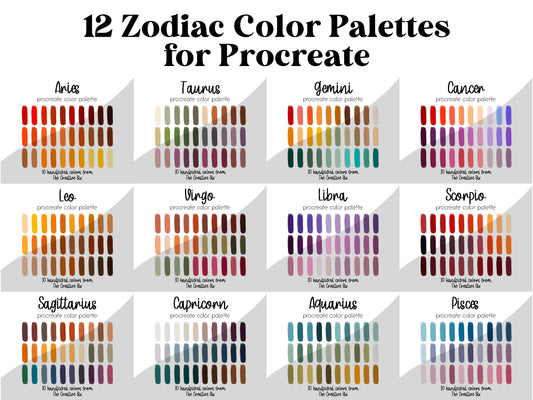 Zodiac Procreate Palette Bundle (360 Colors!!!)