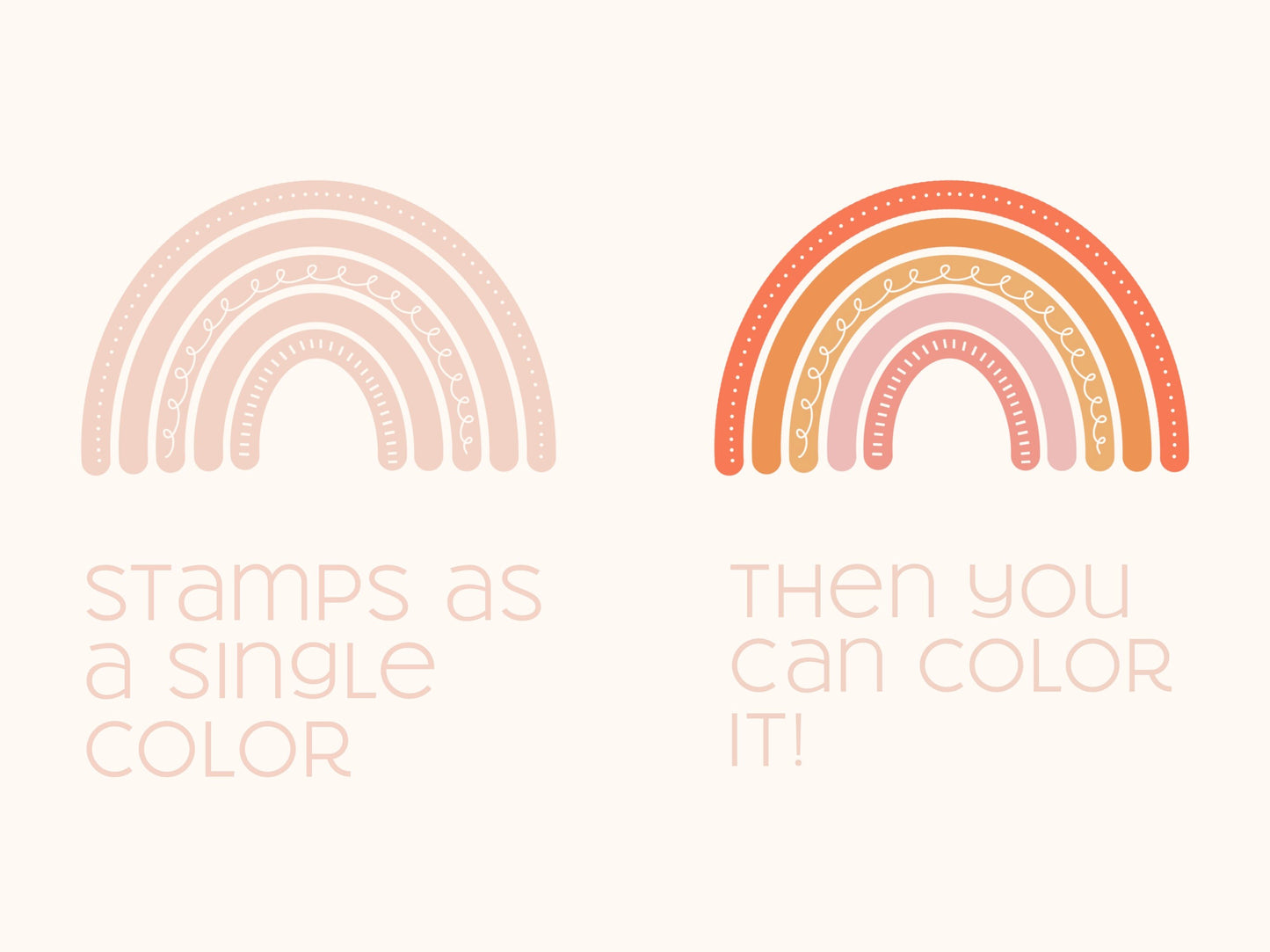 Rainbow Procreate Brush Stamps Vol. 1