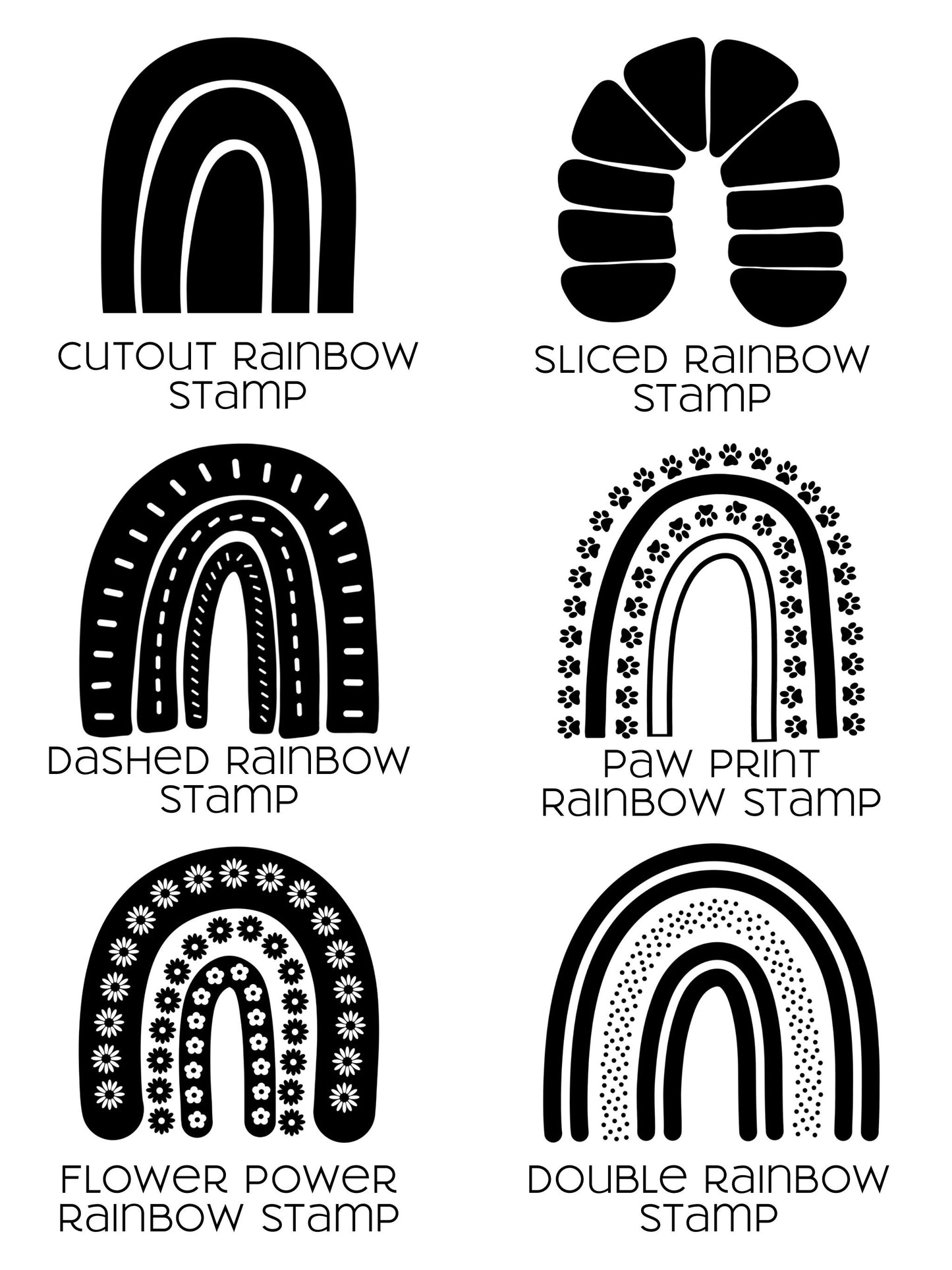 Rainbow Procreate Brush Stamps Vol. 4