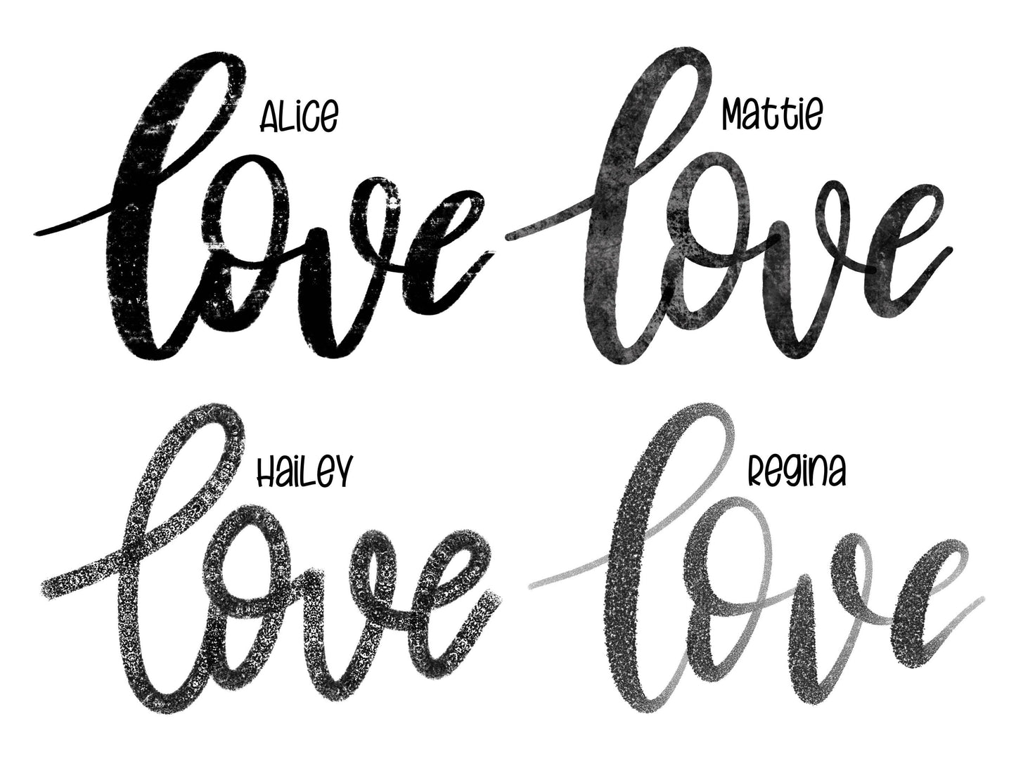 Texture Lettering Procreate Brushes