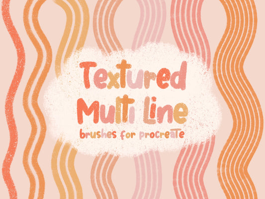 Textured Multi Line Procreate Brushes