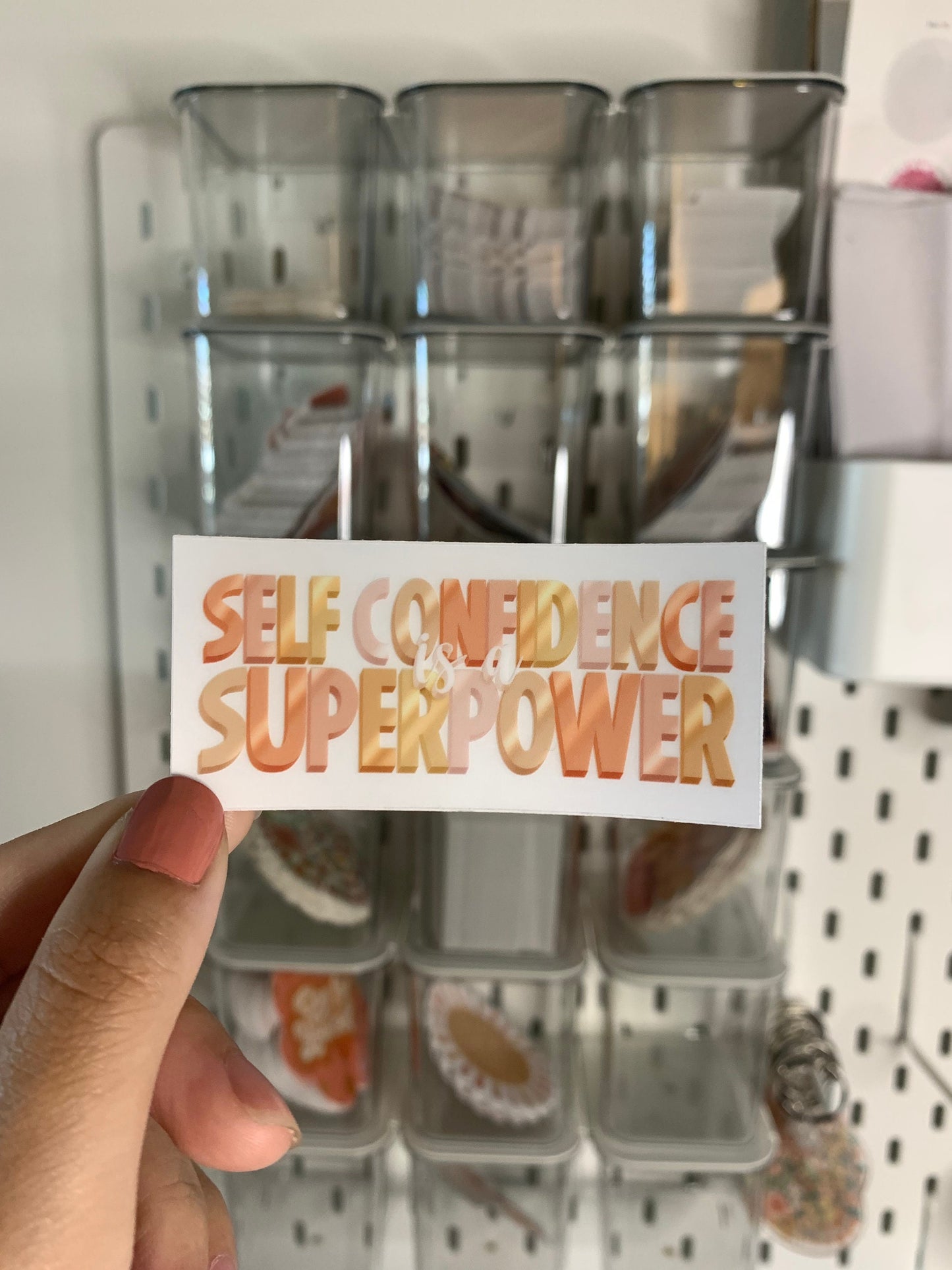 Self Confidence Clear Sticker
