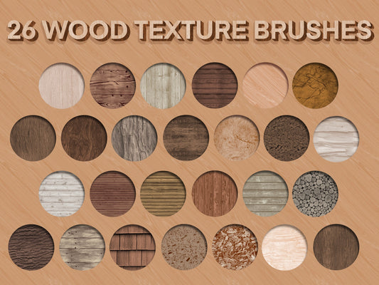 Wood Texture Procreate Brushes