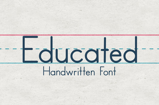 Educated Handwritten Font