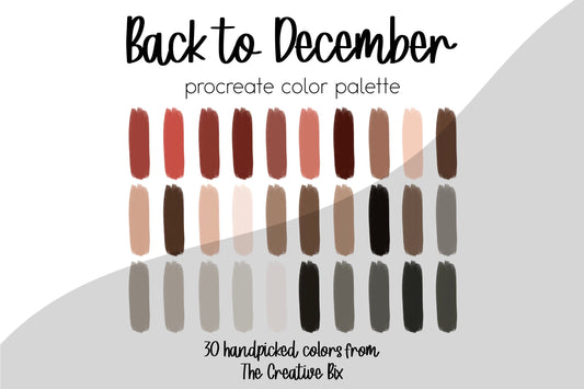 Back to December Procreate Palette