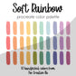Soft Rainbow Procreate Palette