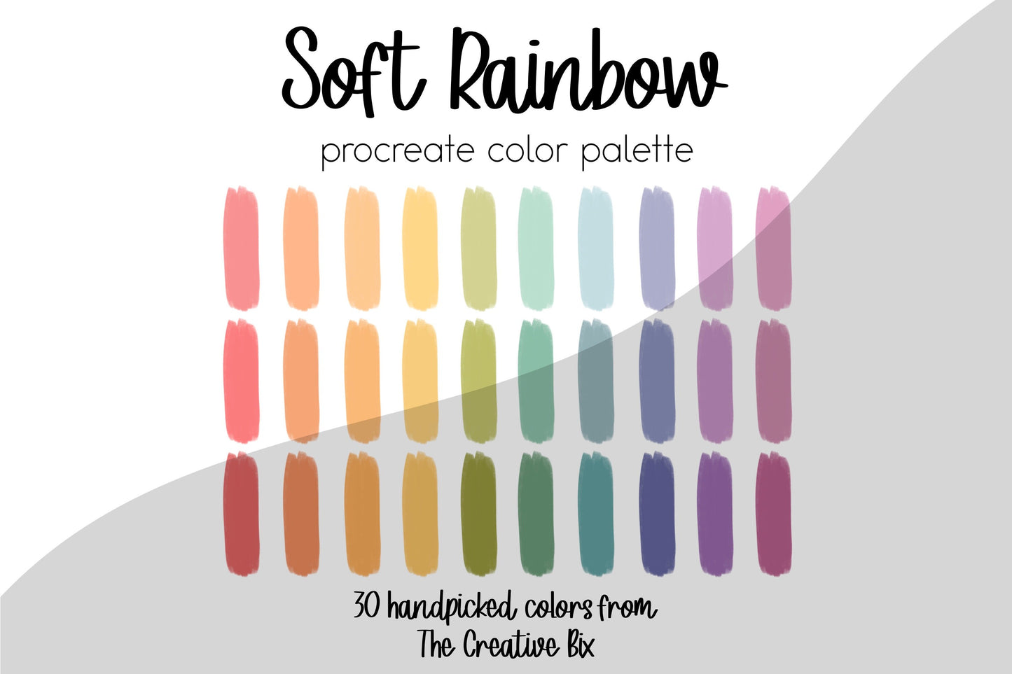 Soft Rainbow Procreate Palette
