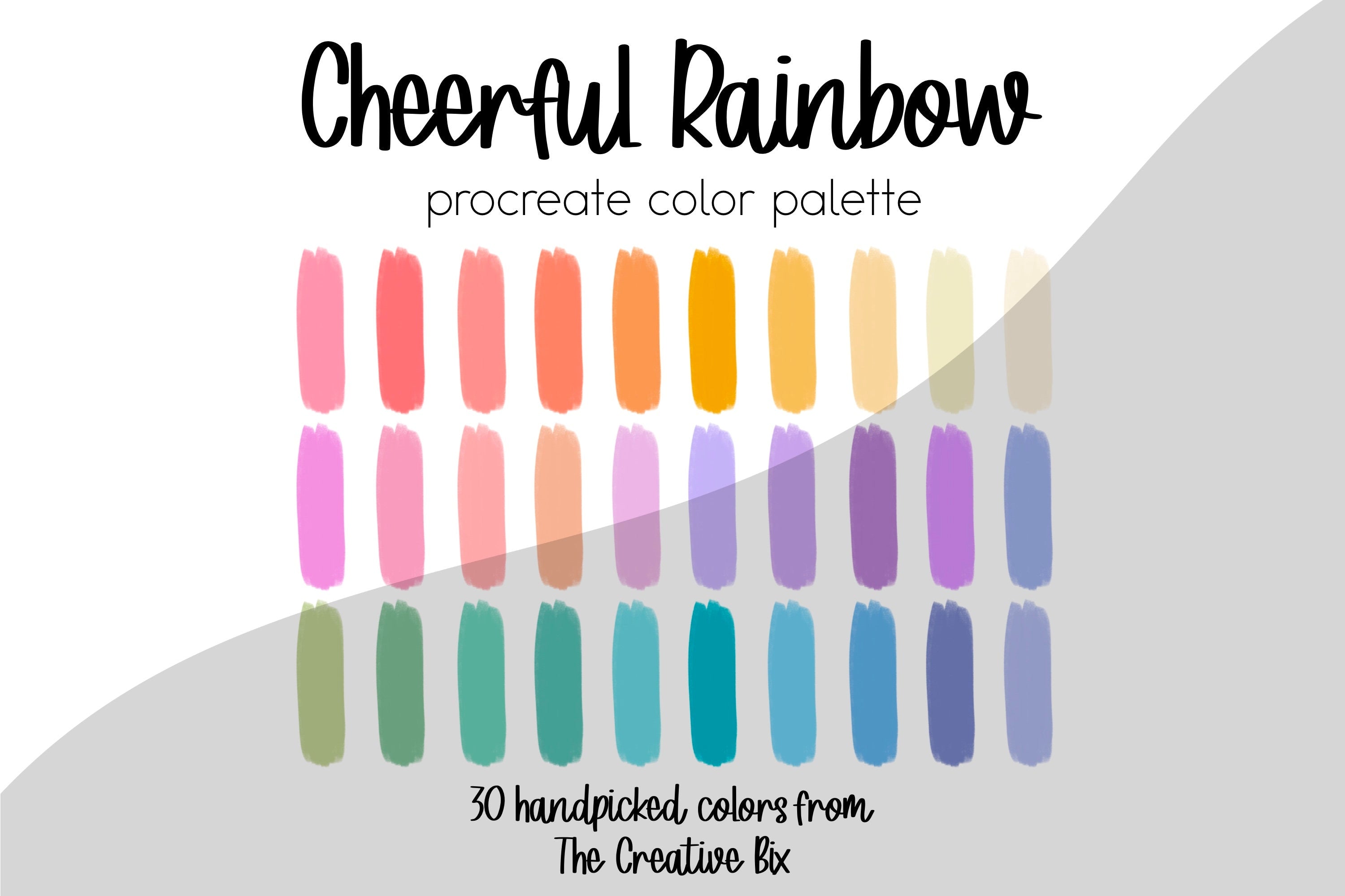 Cheerful Rainbow Procreate Palette – The Creative Bix