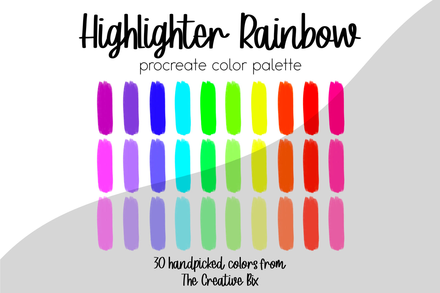 Highlighter Rainbow Procreate Palette