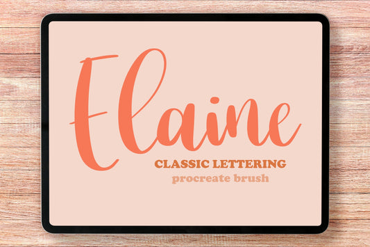 Elaine Classic Lettering Procreate Brush