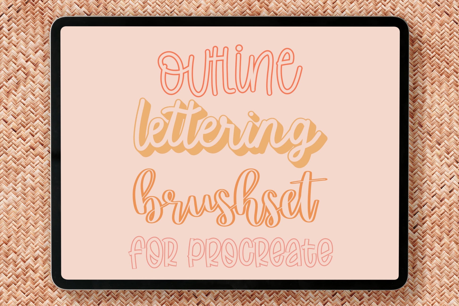 Outline Lettering Procreate Brushes – The Creative Bix