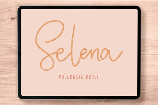 Selena Procreate Lettering Brush