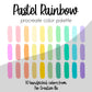 Pastel Rainbow Procreate Palette