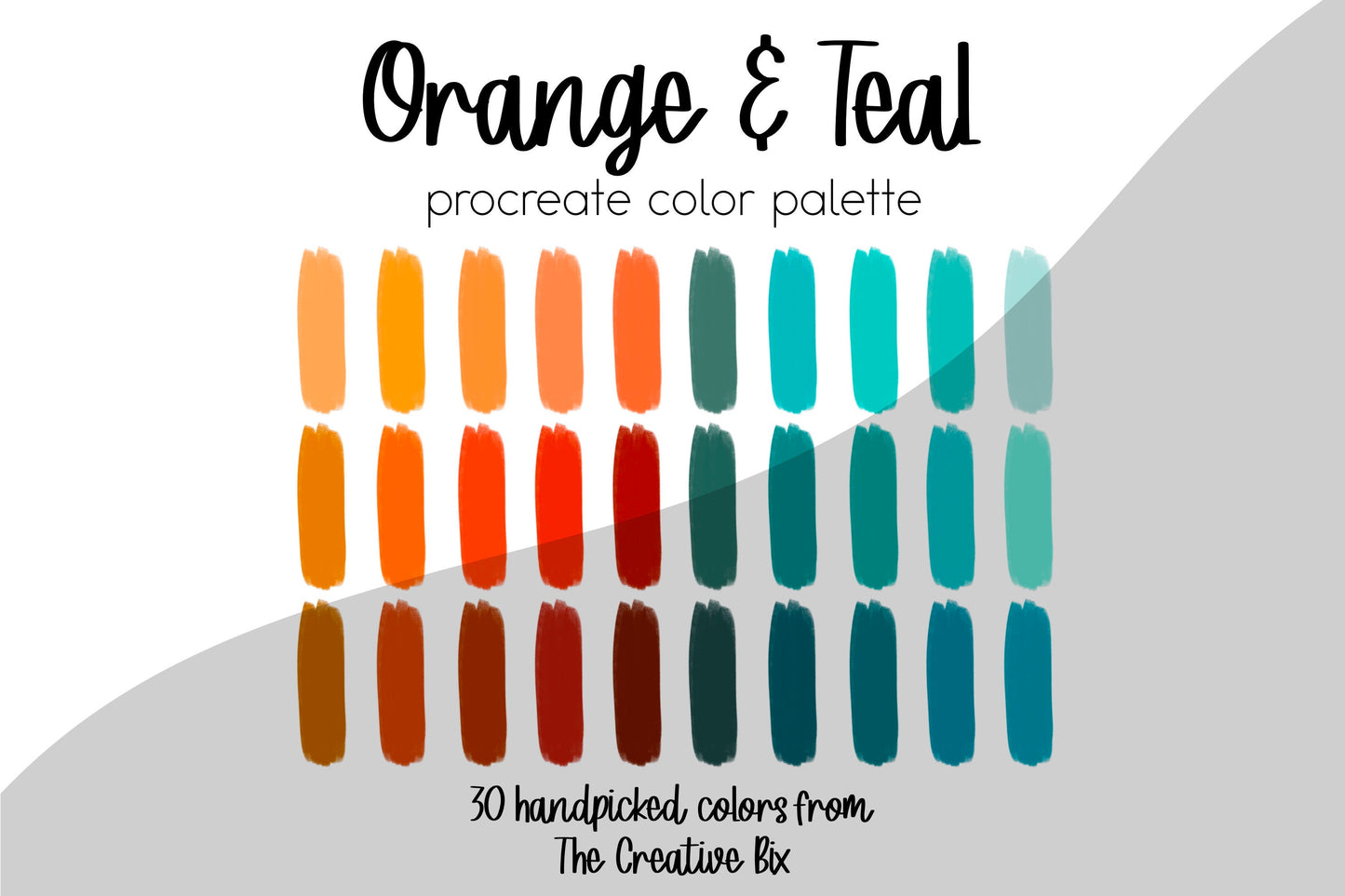 Orange and Teal Procreate Palette