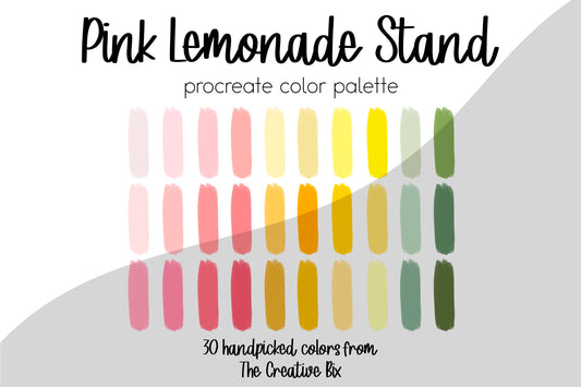 Pink Lemonade Stand Procreate Palette