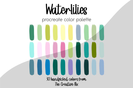 Waterlilies Procreate Palette